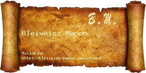 Bleiveisz Manon névjegykártya